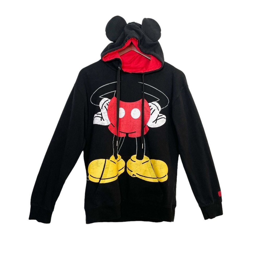 Mickey Mouse Disney Parks Pullover Hoodie With Ears Long Sleeve- AdultSize Small